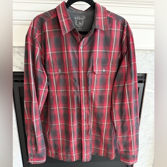 Kuhl Men’s Response Button Down in Red Plaid - Picture 1 of 4